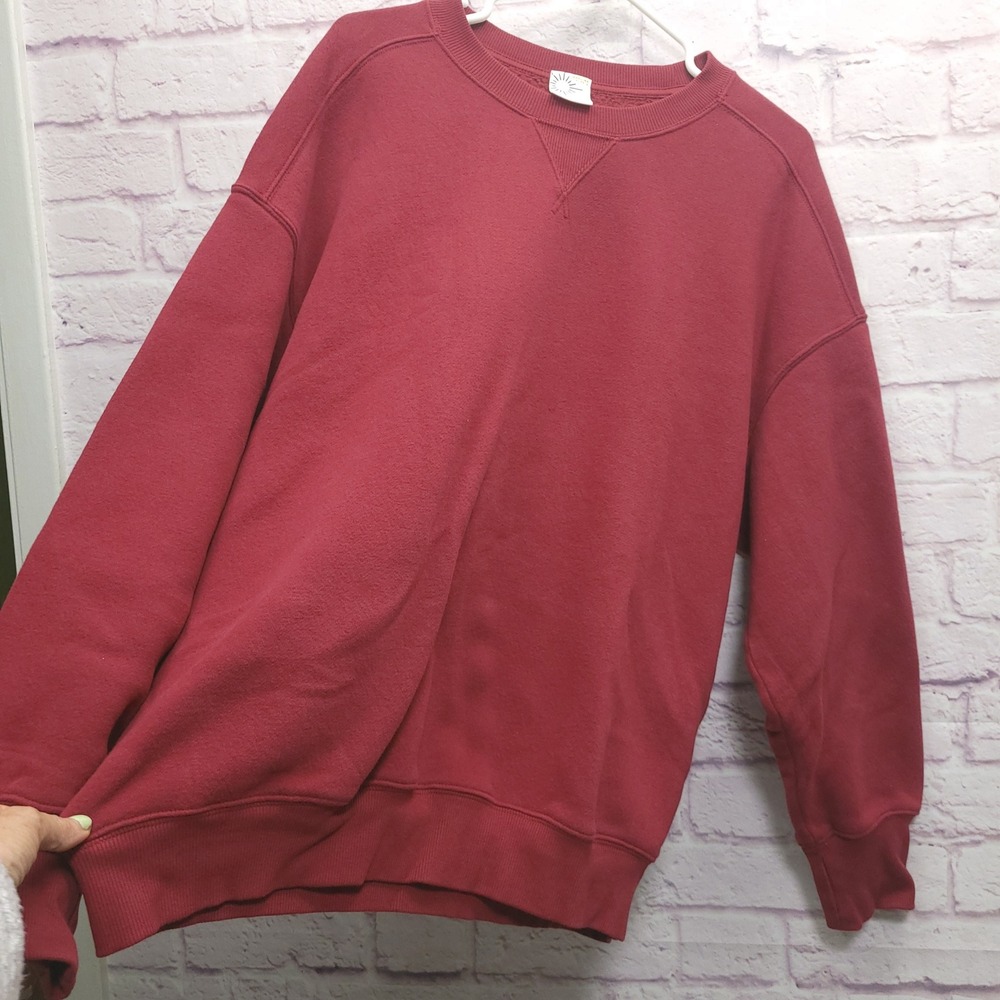 OFFLINE by Aerie Cloud Fleece Oversized Crewneck Sweatshirt M Cozy Boxy Athletic - Picture 3 of 8